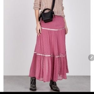 **1 SZ 8 LEFT***Free People Ella's Tiered Midi Skirt